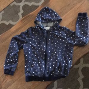 Girls light hoodie with silver stars